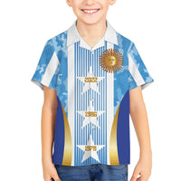 Custom Argentina Football Hawaiian Shirt La Albiceleste Three Times The Best in The World