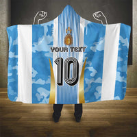 Custom Argentina Football Hooded Blanket La Albiceleste Three Times The Best in The World