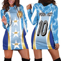 Custom Argentina Football Hoodie Dress La Albiceleste Three Times The Best in The World