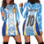 Custom Argentina Football Hoodie Dress La Albiceleste Three Times The Best in The World