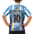 Custom Argentina Football Kid Hawaiian Shirt La Albiceleste Three Times The Best in The World