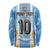 Custom Argentina Football Long Sleeve Shirt La Albiceleste Three Times The Best in The World