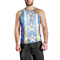 Custom Argentina Football Men Tank Top La Albiceleste Three Times The Best in The World