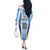 Custom Argentina Football Off The Shoulder Long Sleeve Dress La Albiceleste Three Times The Best in The World