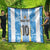 Custom Argentina Football Quilt La Albiceleste Three Times The Best in The World