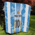Custom Argentina Football Quilt La Albiceleste Three Times The Best in The World