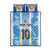 Custom Argentina Football Quilt Bed Set La Albiceleste Three Times The Best in The World