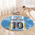 Custom Argentina Football Round Carpet La Albiceleste Three Times The Best in The World