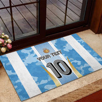 Custom Argentina Football Rubber Doormat La Albiceleste Three Times The Best in The World