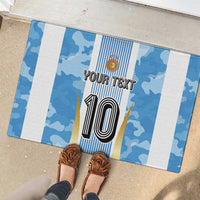 Custom Argentina Football Rubber Doormat La Albiceleste Three Times The Best in The World