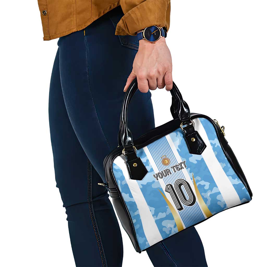 Custom Argentina Football Shoulder Handbag La Albiceleste Three Times The Best in The World