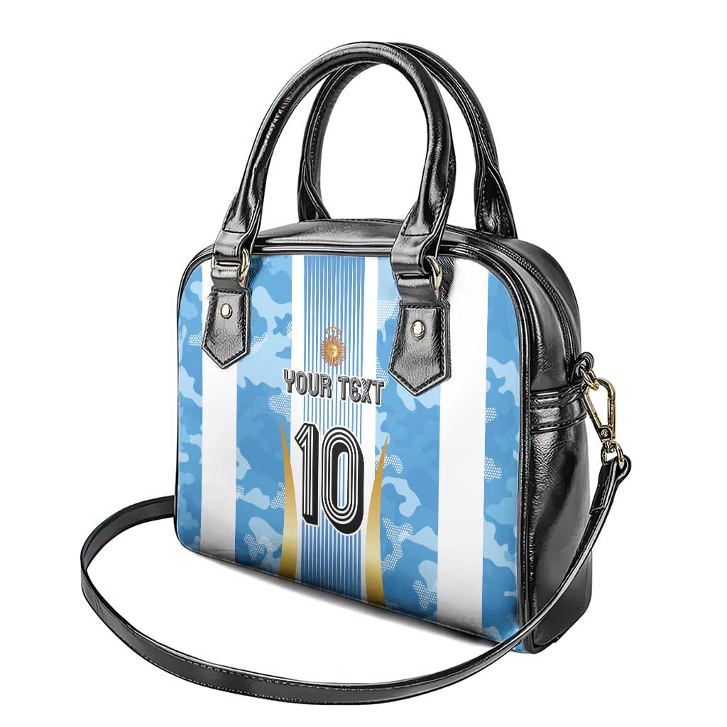 Custom Argentina Football Shoulder Handbag La Albiceleste Three Times The Best in The World