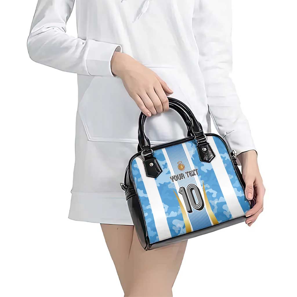 Custom Argentina Football Shoulder Handbag La Albiceleste Three Times The Best in The World