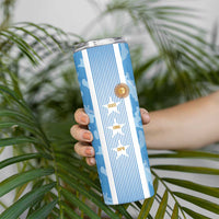 Custom Argentina Football Skinny Tumbler La Albiceleste Three Times The Best in The World
