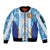 Custom Argentina Football Sleeve Zip Bomber Jacket La Albiceleste Three Times The Best in The World
