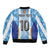 Custom Argentina Football Sleeve Zip Bomber Jacket La Albiceleste Three Times The Best in The World