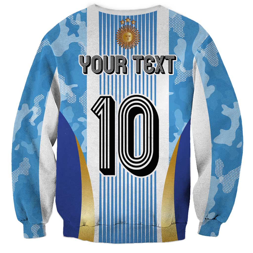 Custom Argentina Football Sweatshirt La Albiceleste Three Times The Best in The World