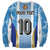 Custom Argentina Football Sweatshirt La Albiceleste Three Times The Best in The World