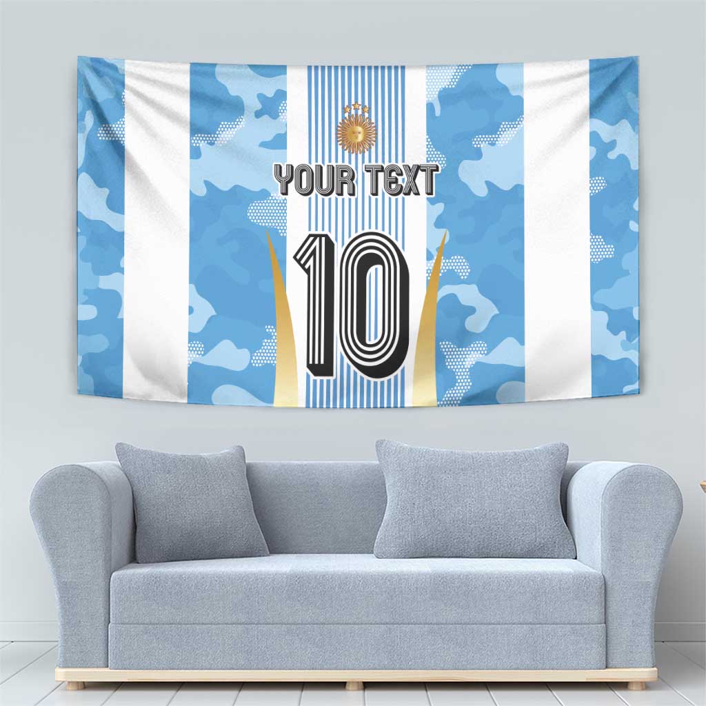 Custom Argentina Football Tapestry La Albiceleste Three Times The Best in The World