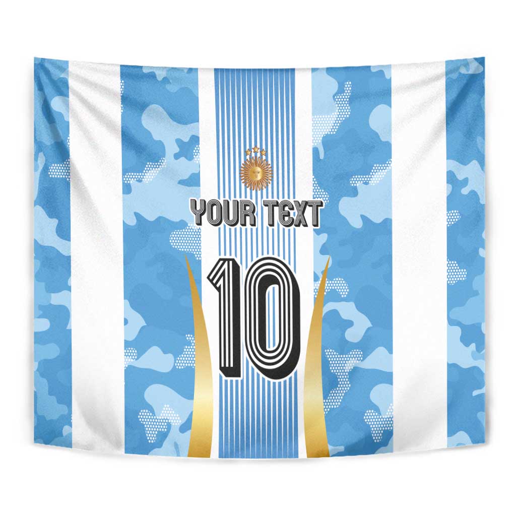 Custom Argentina Football Tapestry La Albiceleste Three Times The Best in The World