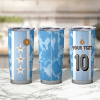 Custom Argentina Football Tumbler Cup La Albiceleste Three Times The Best in The World