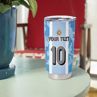 Custom Argentina Football Tumbler Cup La Albiceleste Three Times The Best in The World