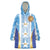 Custom Argentina Football Wearable Blanket Hoodie La Albiceleste Three Times The Best in The World