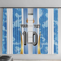 Custom Argentina Football Window Curtain La Albiceleste Three Times The Best in The World