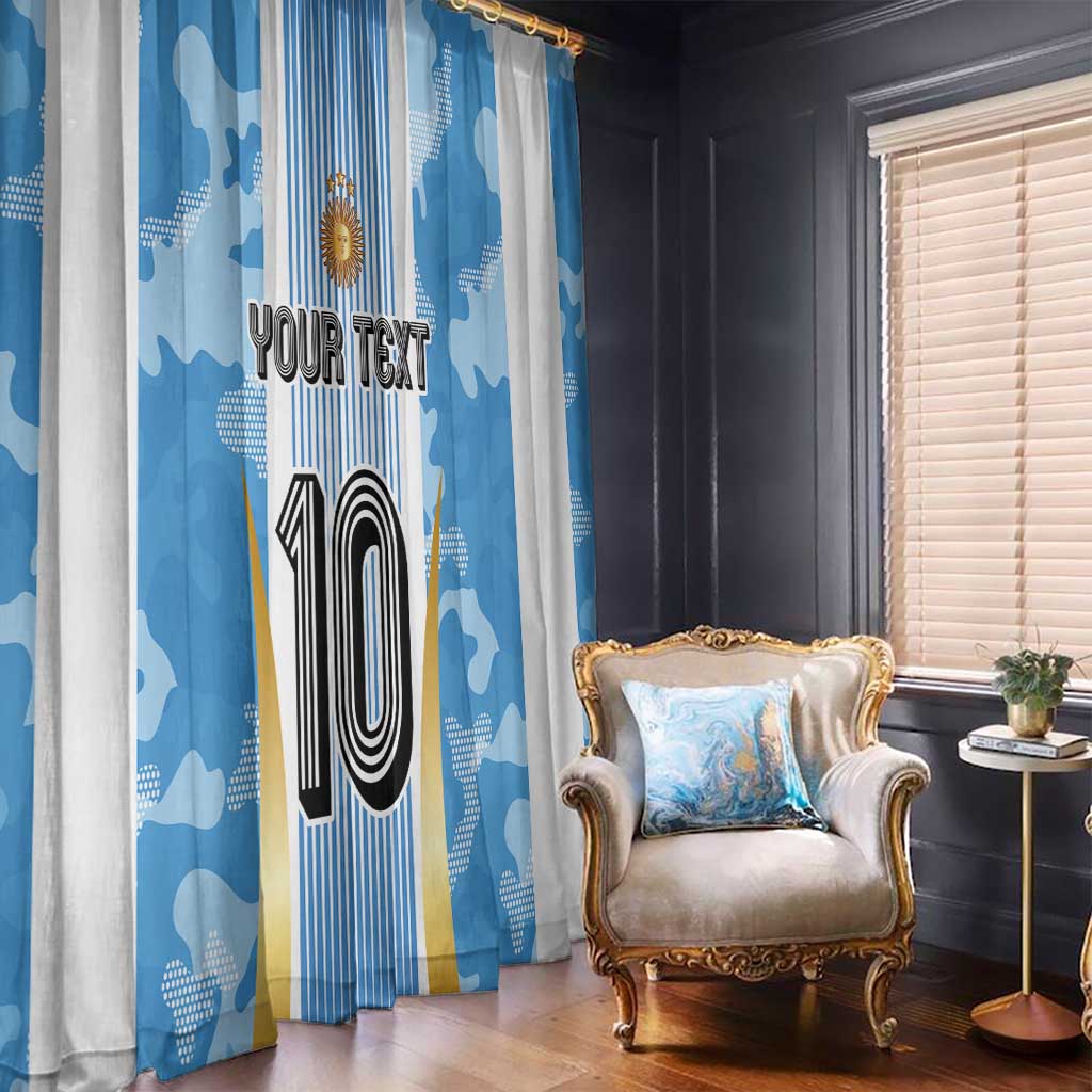 Custom Argentina Football Window Curtain La Albiceleste Three Times The Best in The World