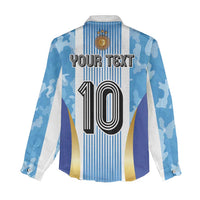 Custom Argentina Football Women Casual Shirt La Albiceleste Three Times The Best in The World