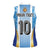 Custom Argentina Football Women Sleeveless Polo Shirt La Albiceleste Three Times The Best in The World