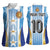 Custom Argentina Football Women Sleeveless Polo Shirt La Albiceleste Three Times The Best in The World