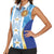 Custom Argentina Football Women Sleeveless Polo Shirt La Albiceleste Three Times The Best in The World