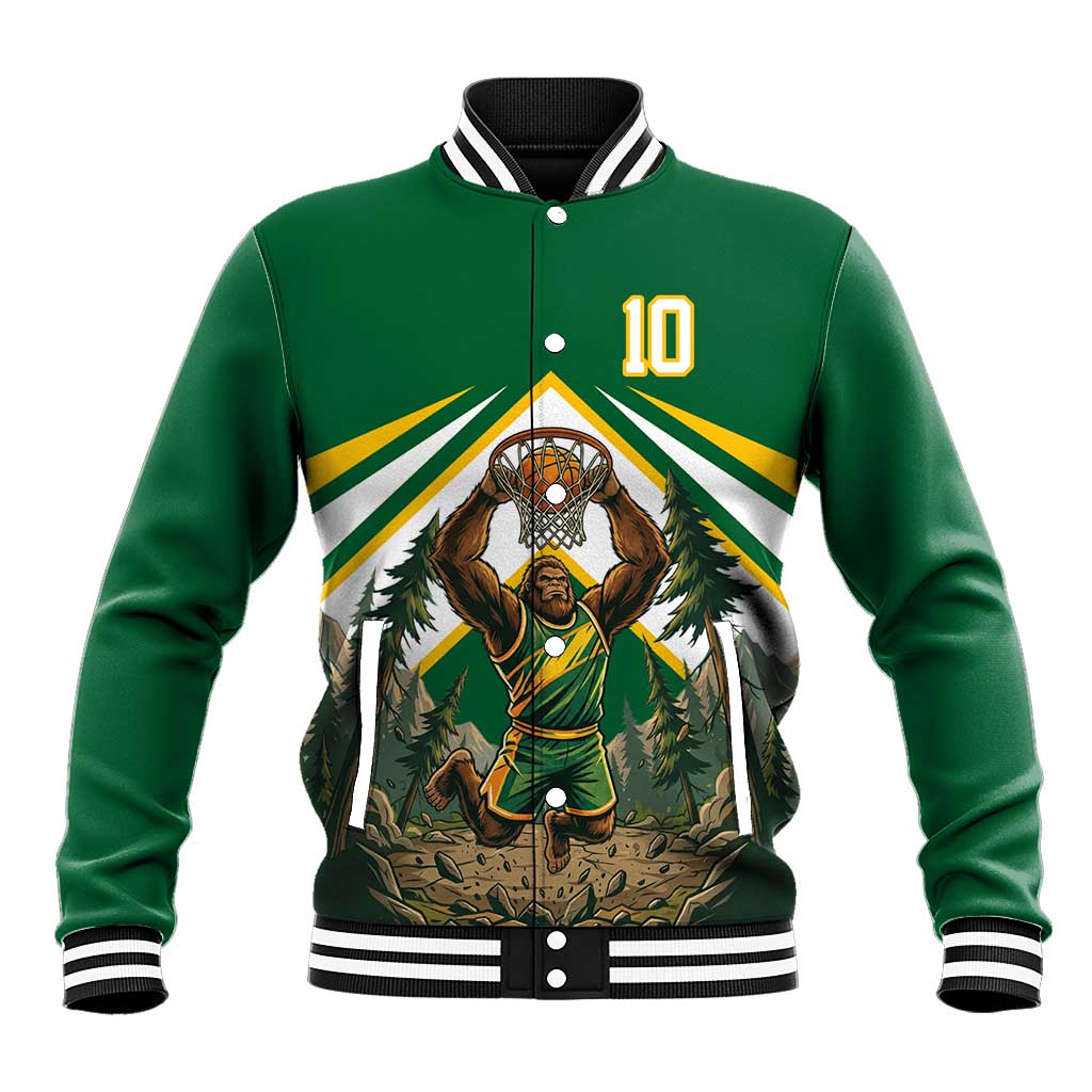 Custom Bigfoot Dunk and Mountain Forests Baseball Jacket