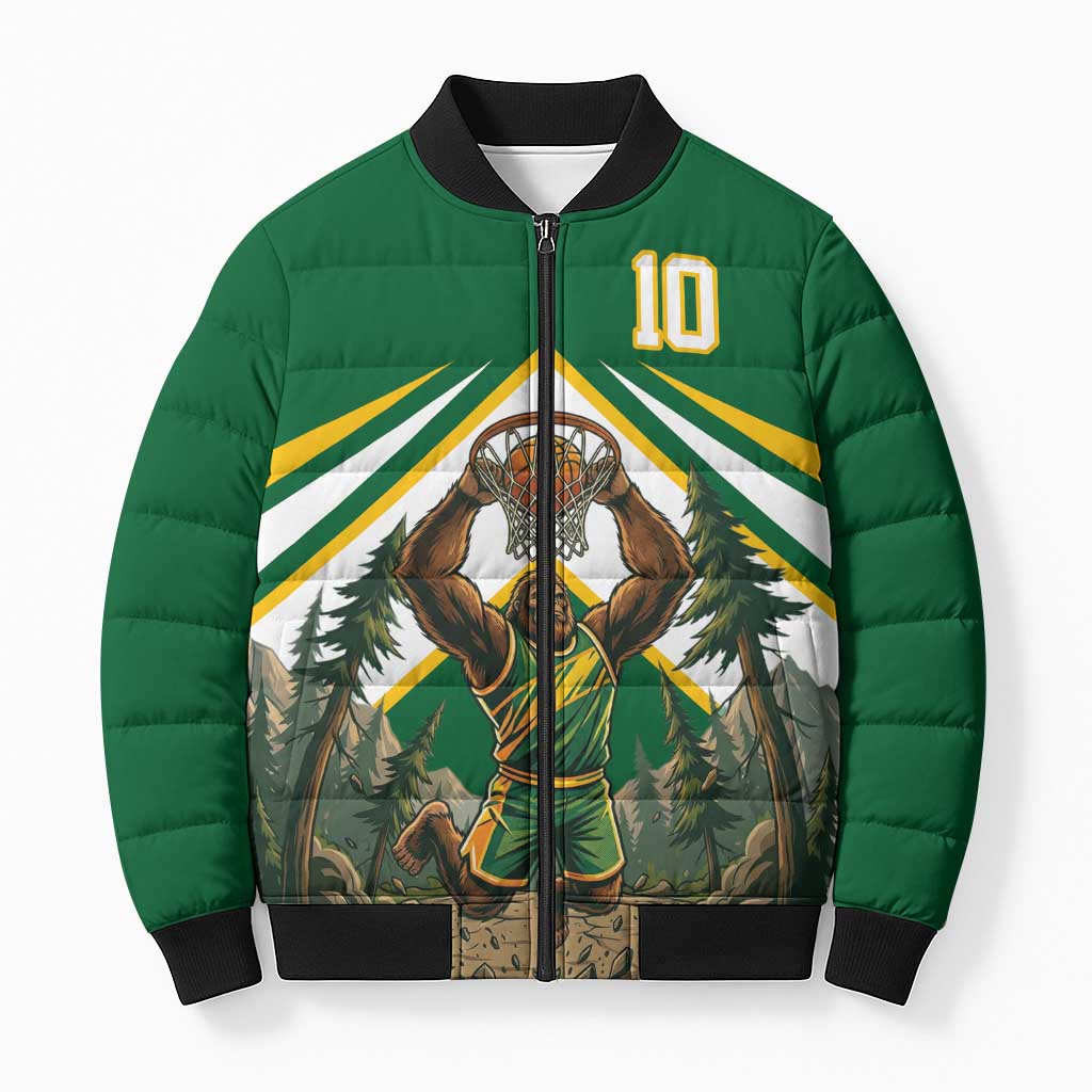 Custom Bigfoot Dunk and Mountain Forests Bomber Puffer Jacket