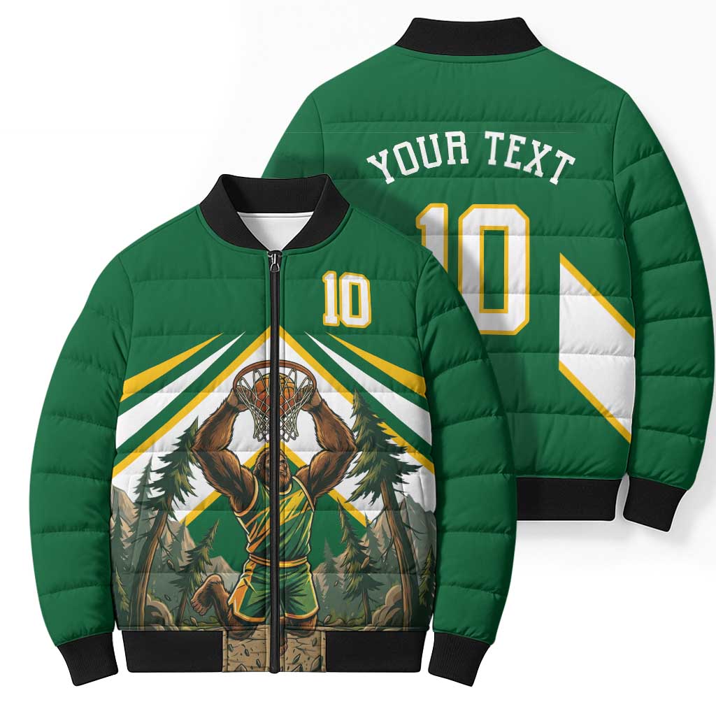 Custom Bigfoot Dunk and Mountain Forests Bomber Puffer Jacket