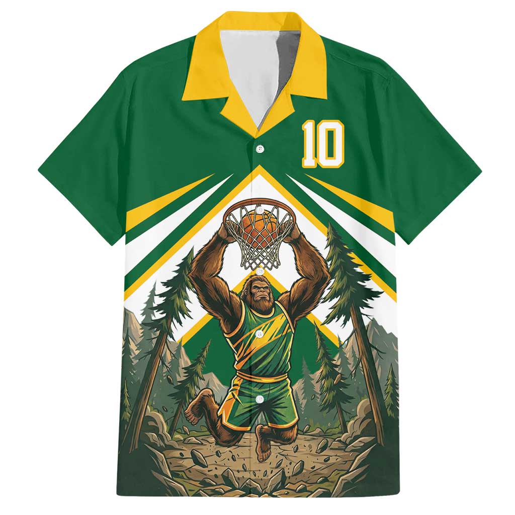Custom Bigfoot Dunk and Mountain Forests Hawaiian Shirt