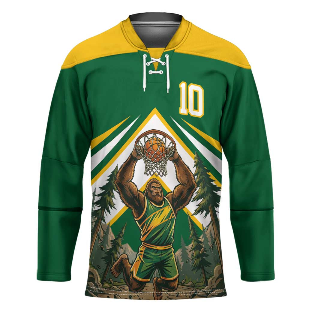 Custom Bigfoot Dunk and Mountain Forests Hockey Jersey