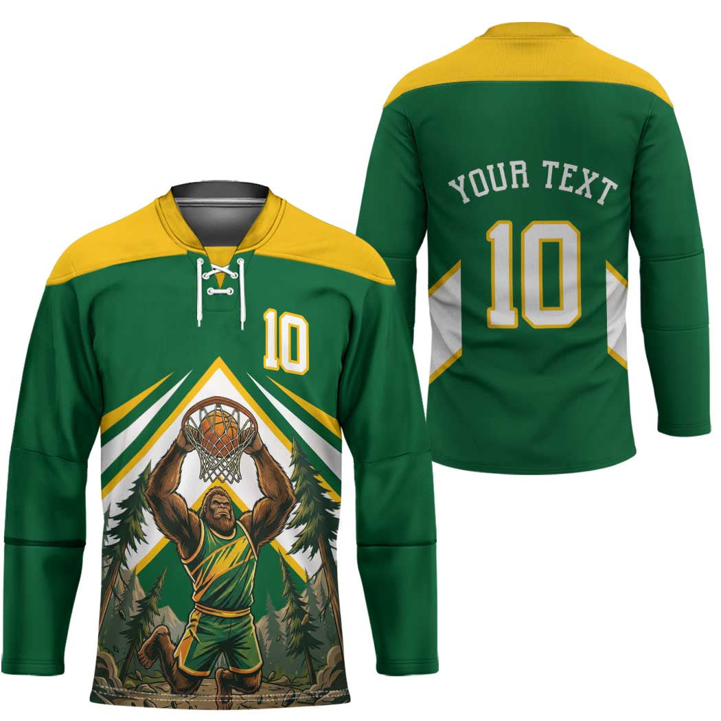 Custom Bigfoot Dunk and Mountain Forests Hockey Jersey