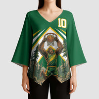 Custom Bigfoot Dunk and Mountain Forests Kimono Sleeve Blouse