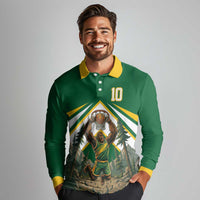 Custom Bigfoot Dunk and Mountain Forests Long Sleeve Polo Shirt