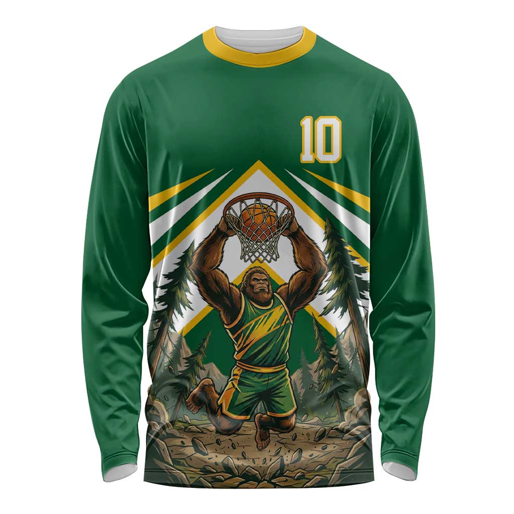 Custom Bigfoot Dunk and Mountain Forests Long Sleeve Shirt