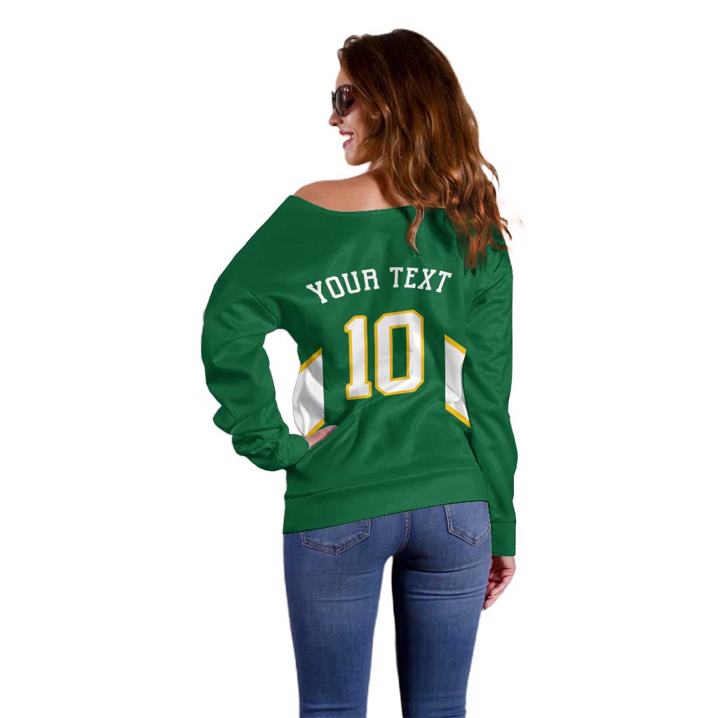 Custom Bigfoot Dunk and Mountain Forests Off Shoulder Sweater
