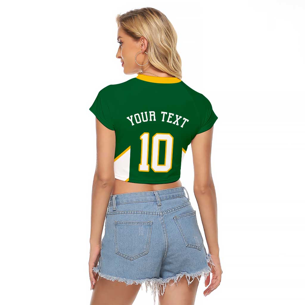 Custom Bigfoot Dunk and Mountain Forests Raglan Cropped T Shirt