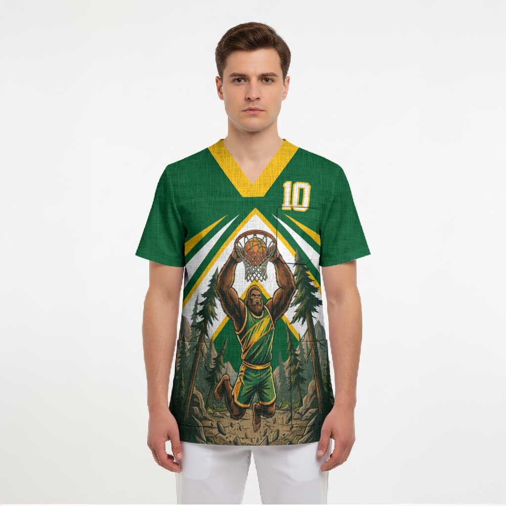 Custom Bigfoot Dunk and Mountain Forests Scrub Top