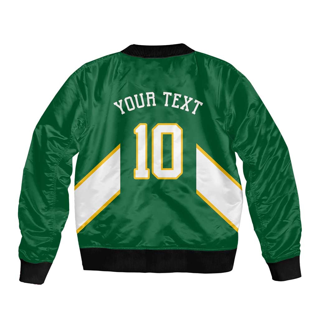 Custom Bigfoot Dunk and Mountain Forests Sleeve Zip Bomber Jacket
