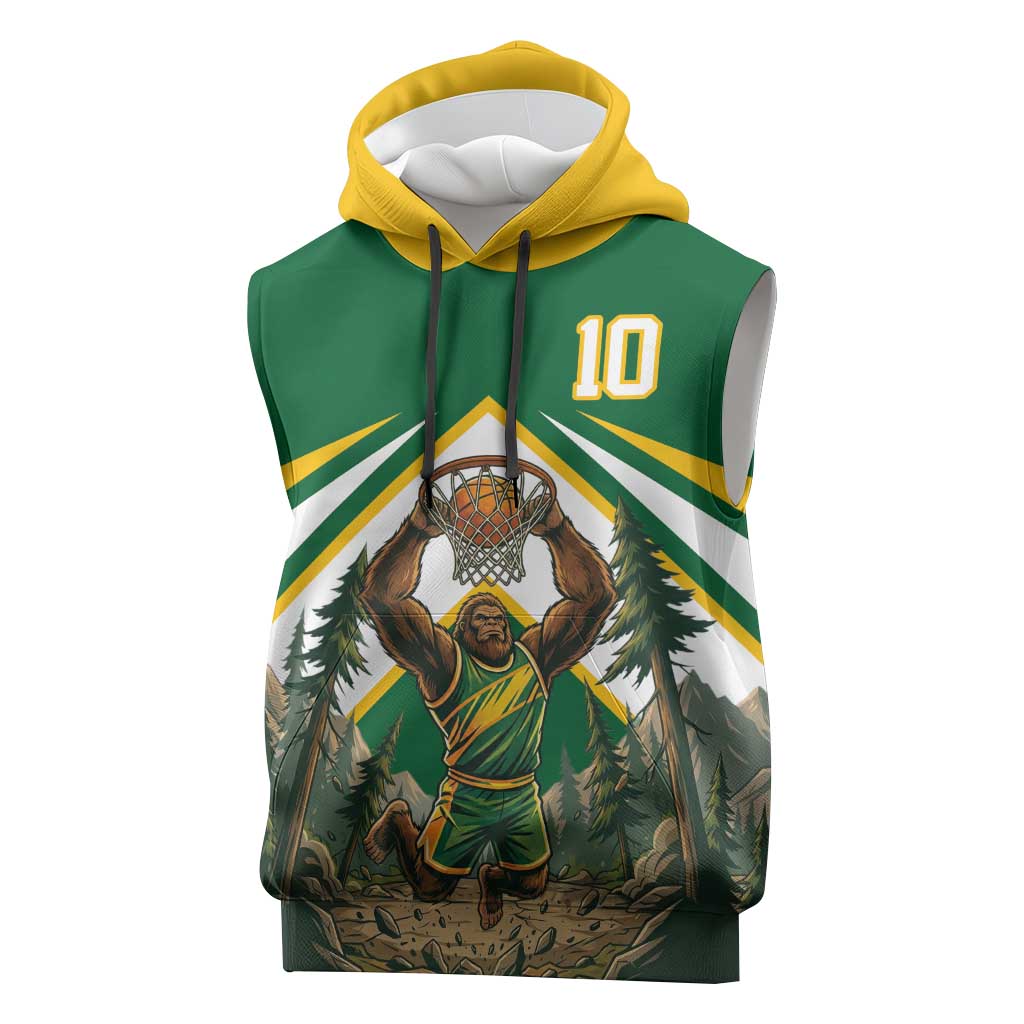Custom Bigfoot Dunk and Mountain Forests Sleeveless Hoodie