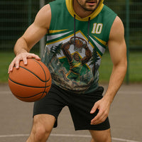 Custom Bigfoot Dunk and Mountain Forests Sleeveless Hoodie