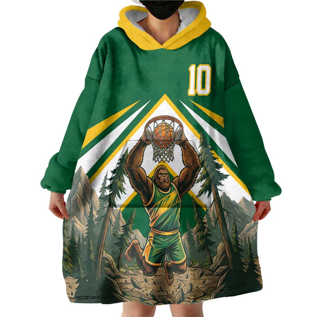 Custom Bigfoot Dunk and Mountain Forests Wearable Blanket Hoodie