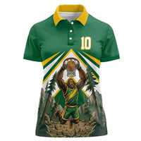 Custom Bigfoot Dunk and Mountain Forests Women Polo Shirt